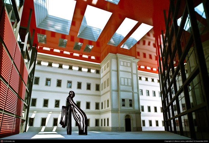 museo reina sofia interior patio edificio nouvell